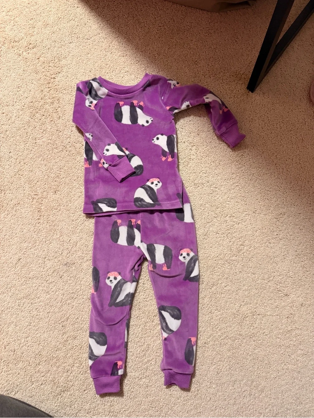 Carter’s Purple Panda Print Kids Pajama Set